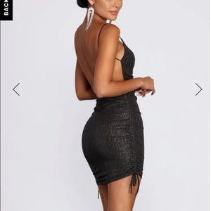 Black backless mini dress NEW.